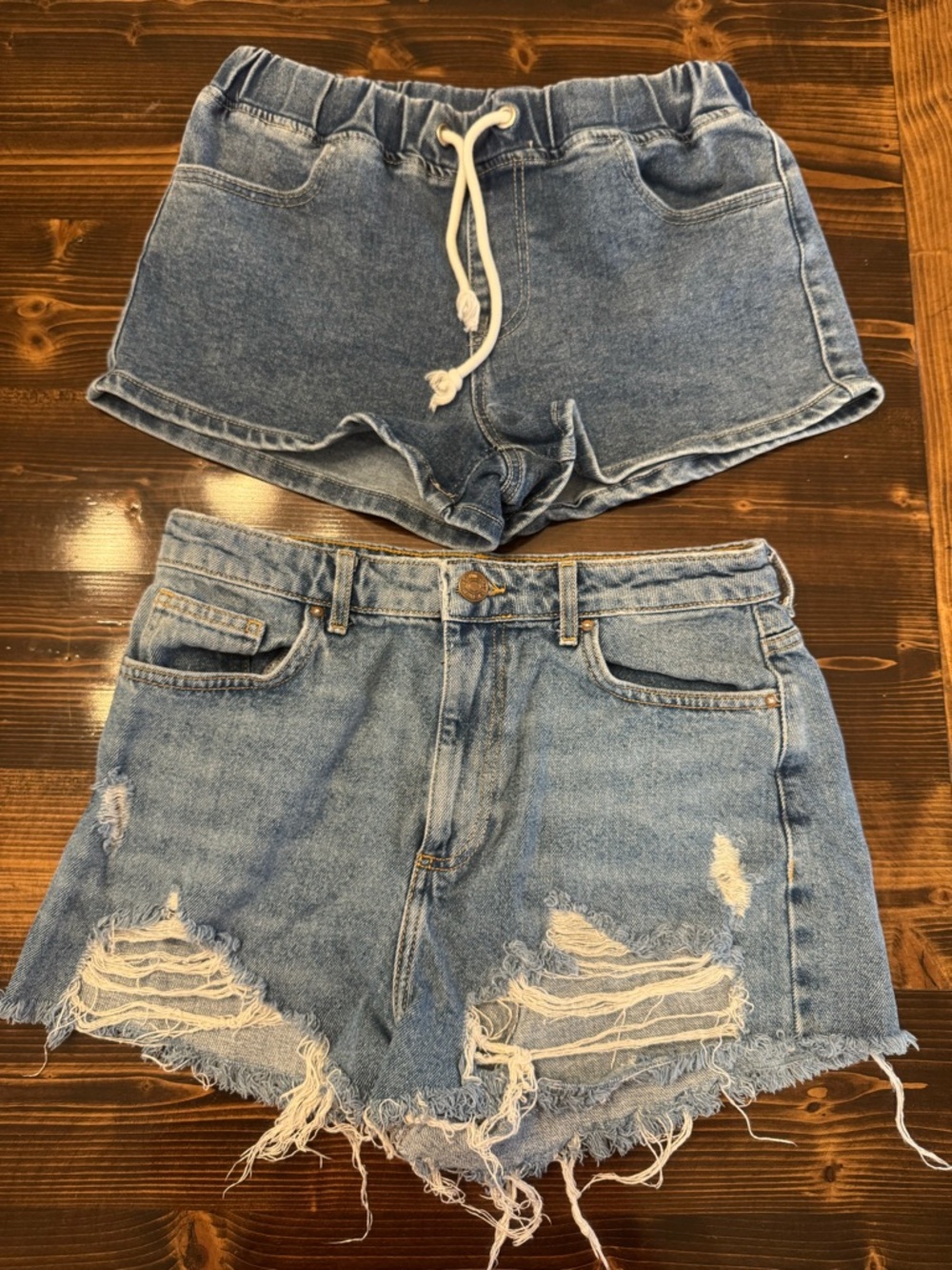 Forever 21 Denim Shorts Bundle- Drawstring & Distressed Size S‎ and 28
